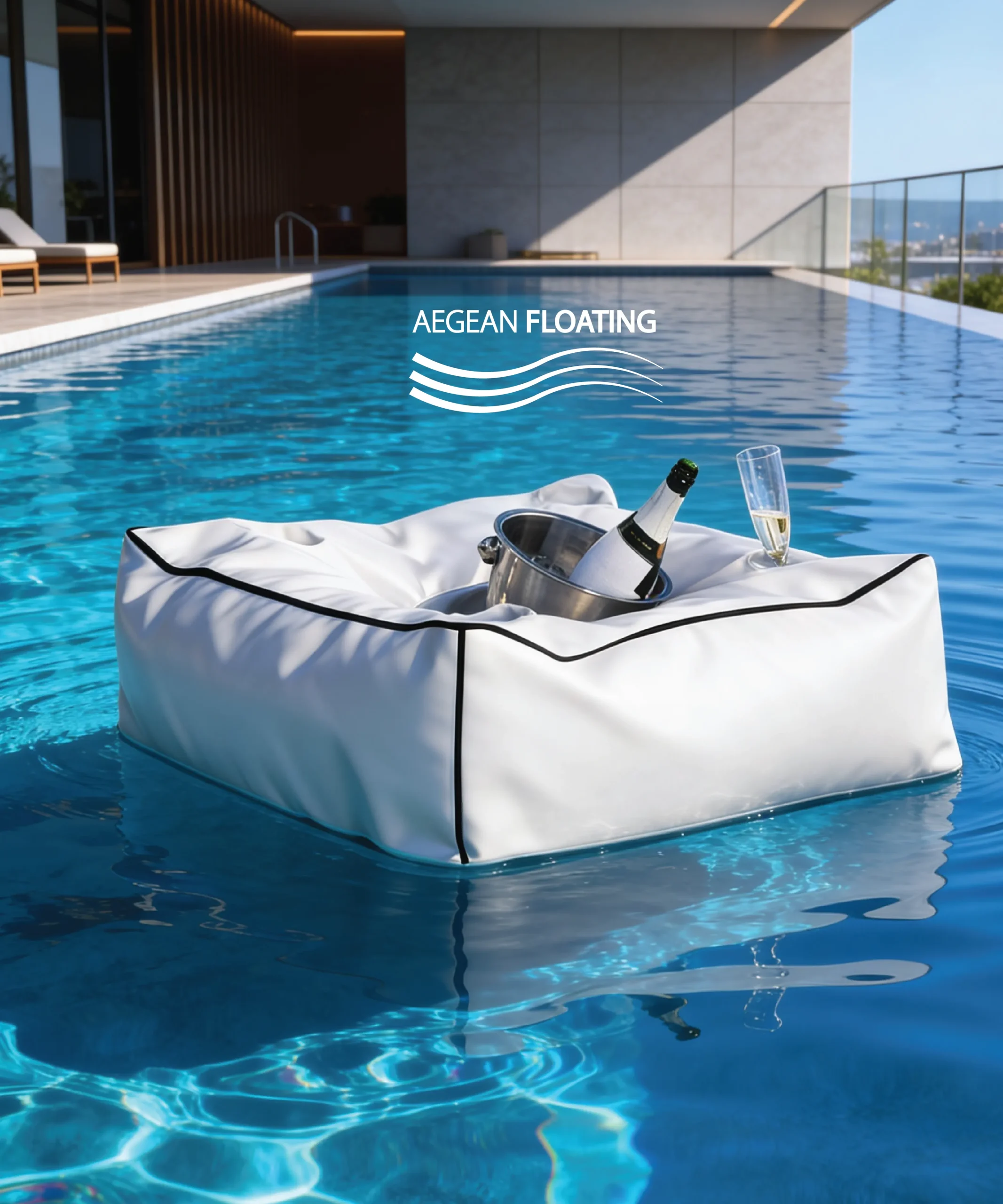 siera floating champagne table